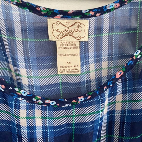 tartan sheer tank - Picture 2 of 3